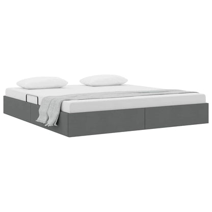 Storage Bed with Storage Dark Grey 180 x 200 cm Fabric