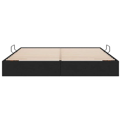 Storage Bed with Storage Black 180 x 200 cm Fabric