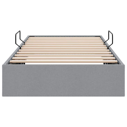 Storage Bed with Storage Light Grey 203 x 100 cm Fabric