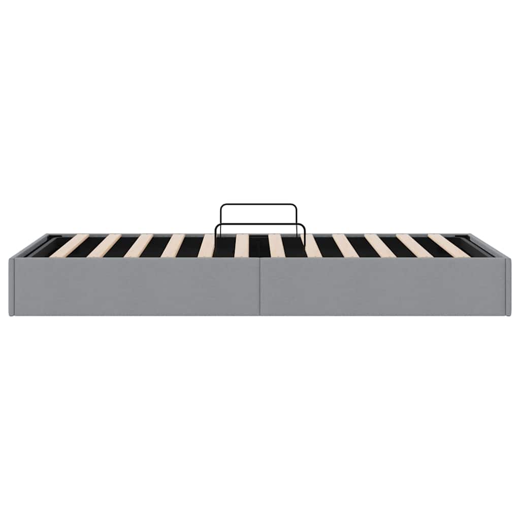 Storage Bed with Storage Light Grey 203 x 100 cm Fabric