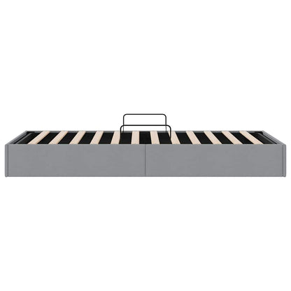 Storage Bed with Storage Light Grey 203 x 100 cm Fabric