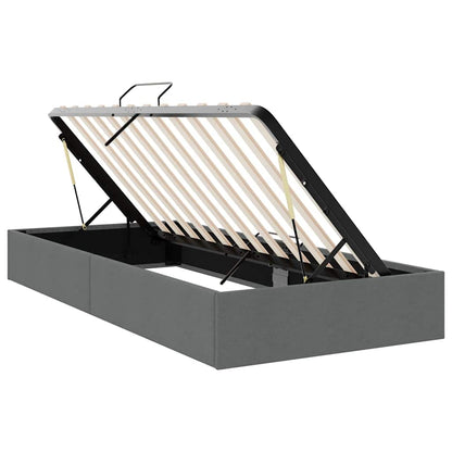 Storage Bed with Storage Dark Grey 203 x 100 cm Fabric