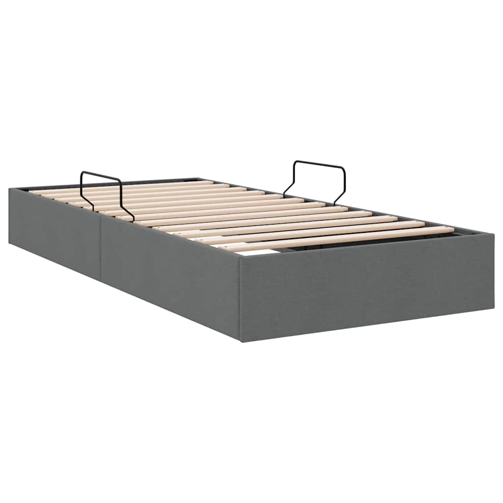Storage Bed with Storage Dark Grey 203 x 100 cm Fabric