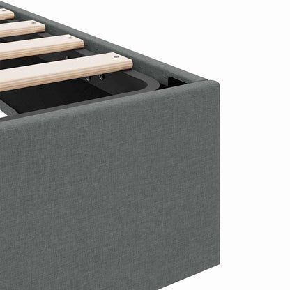 Storage Bed with Storage Dark Grey 193 x 203 cm Fabric
