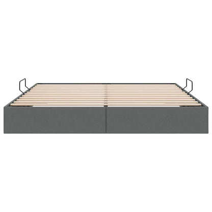 Storage Bed with Storage Dark Grey 193 x 203 cm Fabric