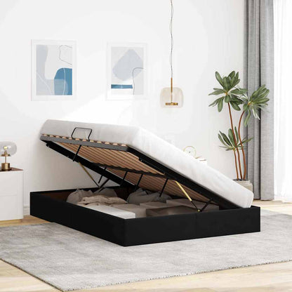 Storage Bed with Storage Black 135 x 190 cm Velvet