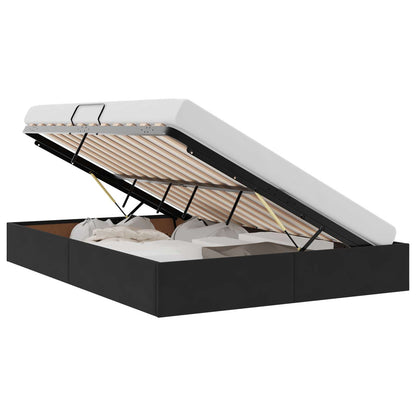 Storage Bed with Storage Black 135 x 190 cm Velvet