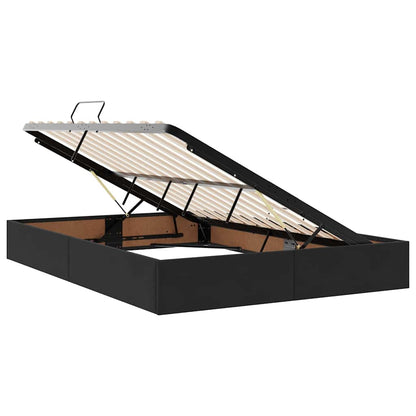 Storage Bed with Storage Black 135 x 190 cm Velvet