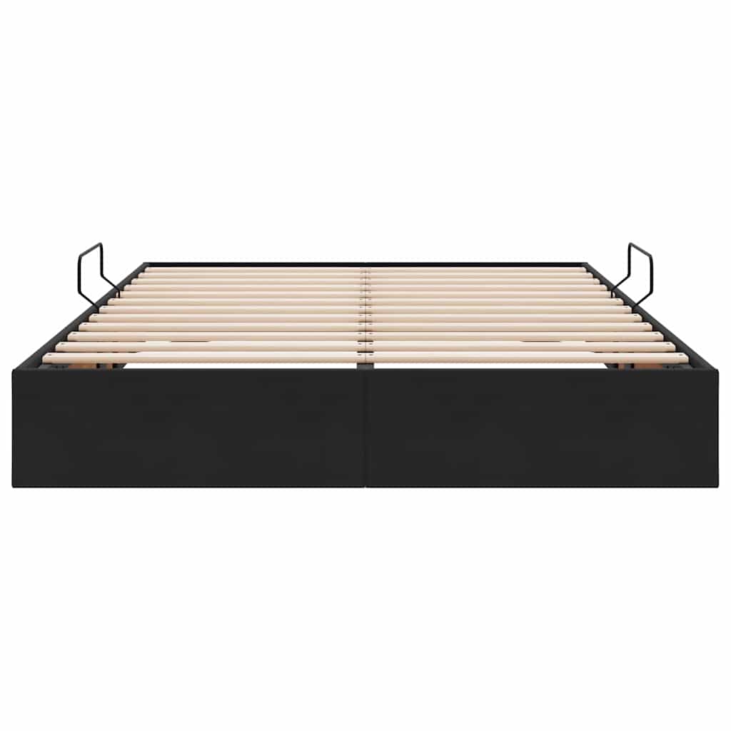 Storage Bed with Storage Black 135 x 190 cm Velvet