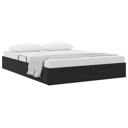 Storage Bed with Storage Black 135 x 190 cm Velvet