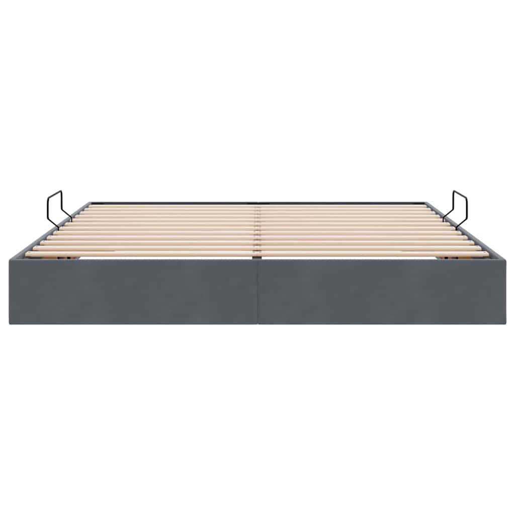 Storage Bed with Storage Dark Grey 180 x 200 cm Velvet