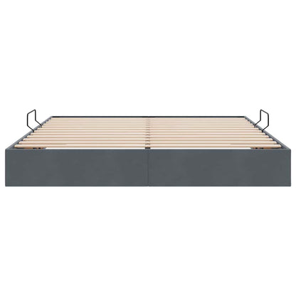 Storage Bed with Storage Dark Grey 180 x 200 cm Velvet