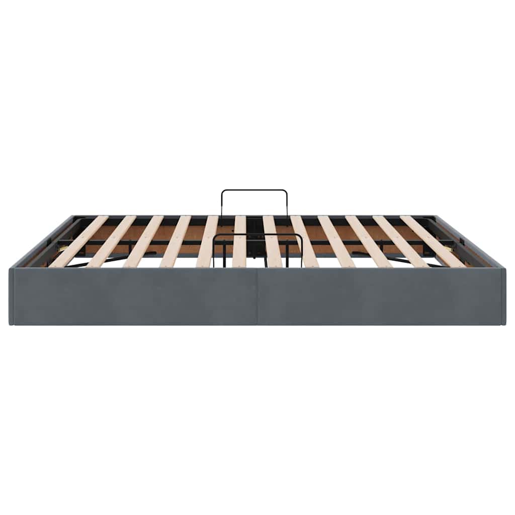 Storage Bed with Storage Dark Grey 180 x 200 cm Velvet