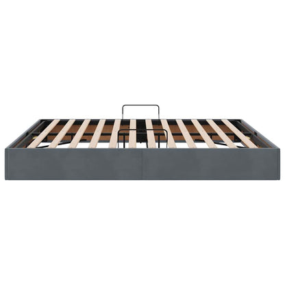 Storage Bed with Storage Dark Grey 180 x 200 cm Velvet