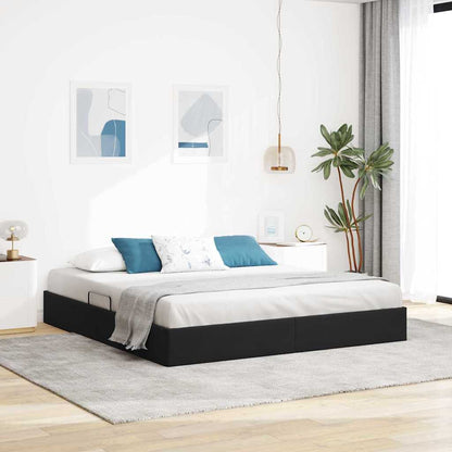 Storage Bed with Storage Black 180 x 200 cm Velvet