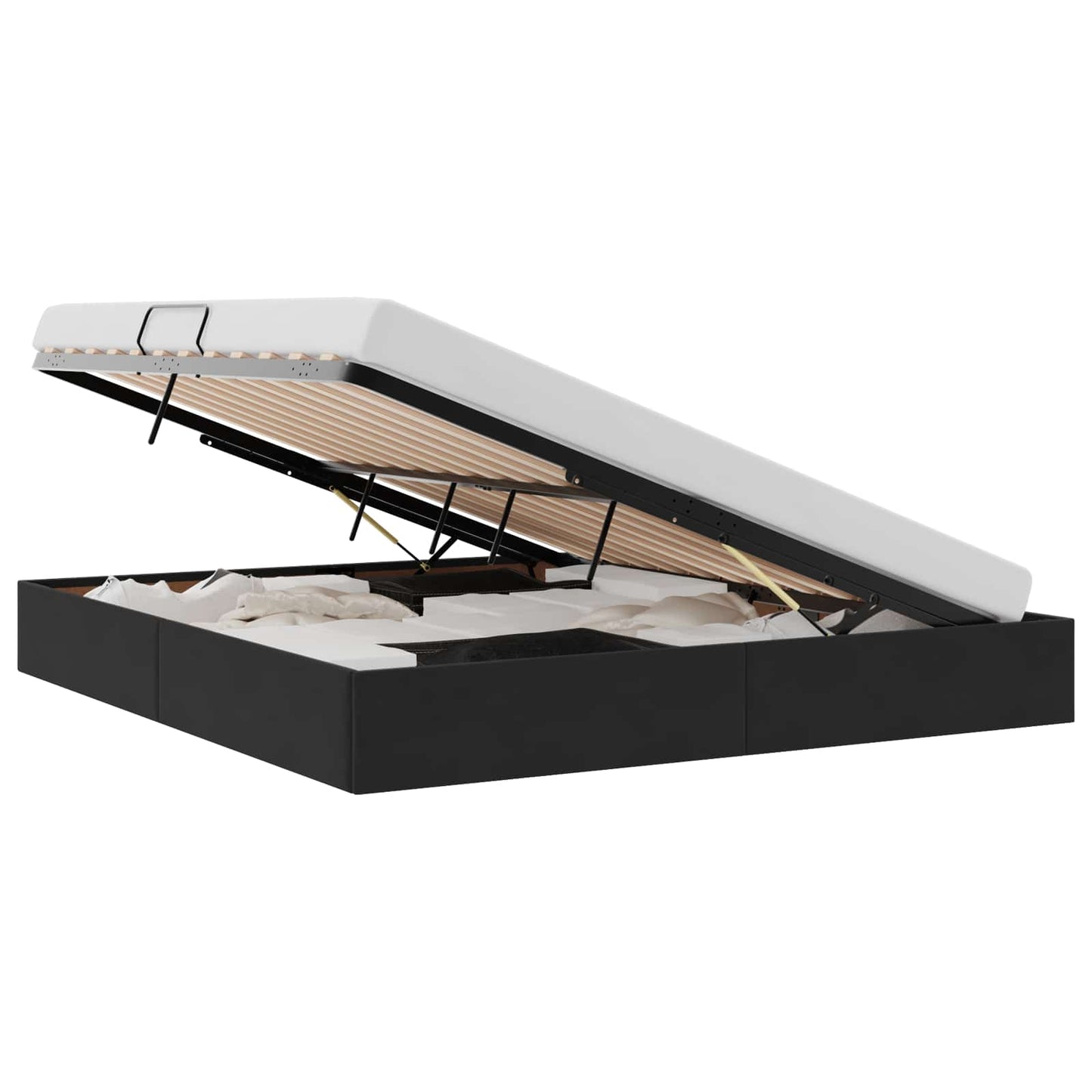 Storage Bed with Storage Black 180 x 200 cm Velvet