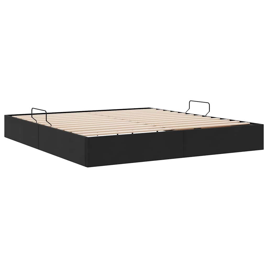 Storage Bed with Storage Black 180 x 200 cm Velvet