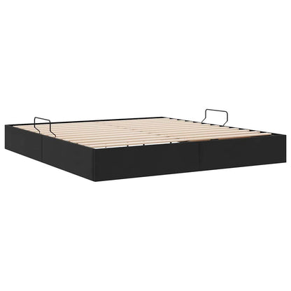 Storage Bed with Storage Black 180 x 200 cm Velvet