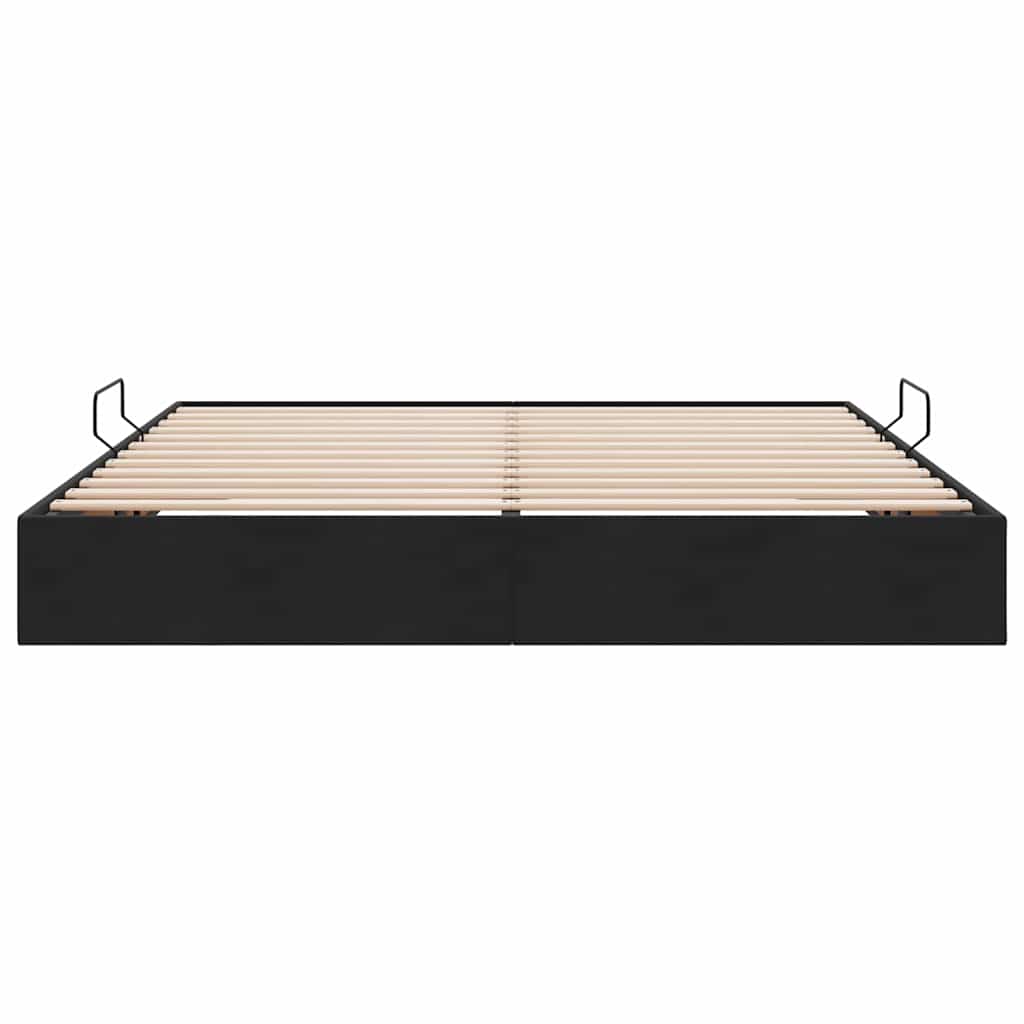 Storage Bed with Storage Black 180 x 200 cm Velvet