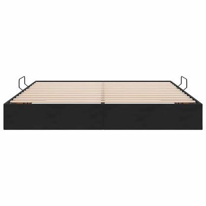 Storage Bed with Storage Black 180 x 200 cm Velvet