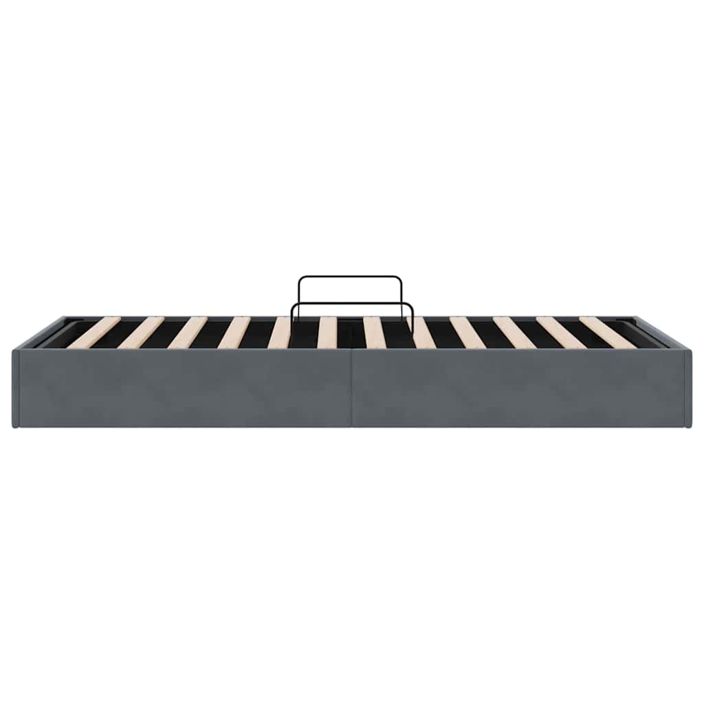 Storage Bed with Storage Dark Grey 100 x 190 cm Velvet