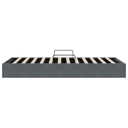 Storage Bed with Storage Dark Grey 100 x 190 cm Velvet