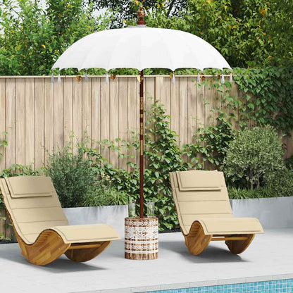 Balinese Parasol with Base Cream 185 x 185 x 260 cm