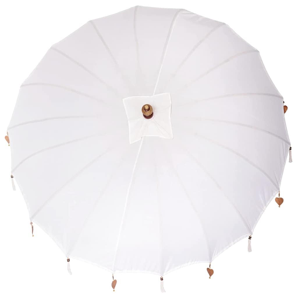 Balinese Parasol with Base Cream 215 x 215 x 260 cm