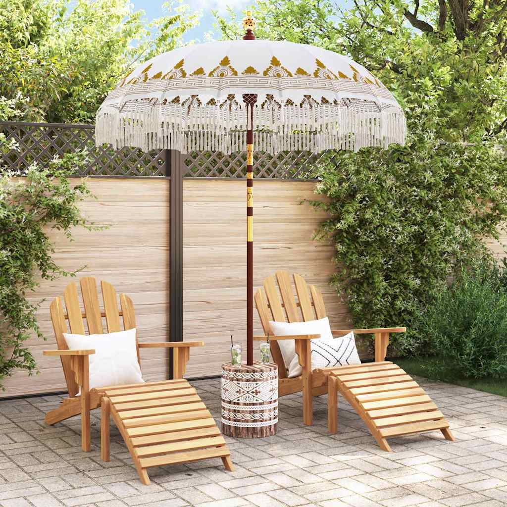 Balinese Parasol Cream 180-190 cm Cotton and solid wood