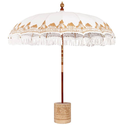 Balinese Parasol Cream 215 x 215 x 260 cm Cotton and solid wood