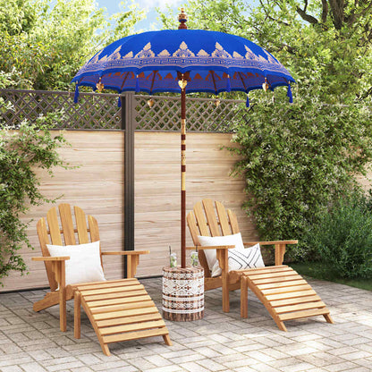 Balinese Parasol Blue 180-190 cm Cotton and solid wood
