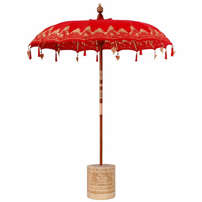 Balinese Parasol Red 180-190 cm Cotton and solid wood