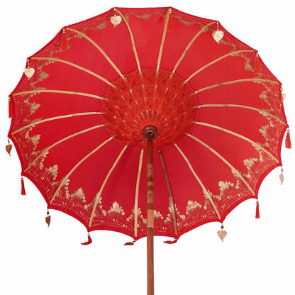 Balinese Parasol Red 180-190 cm Cotton and solid wood