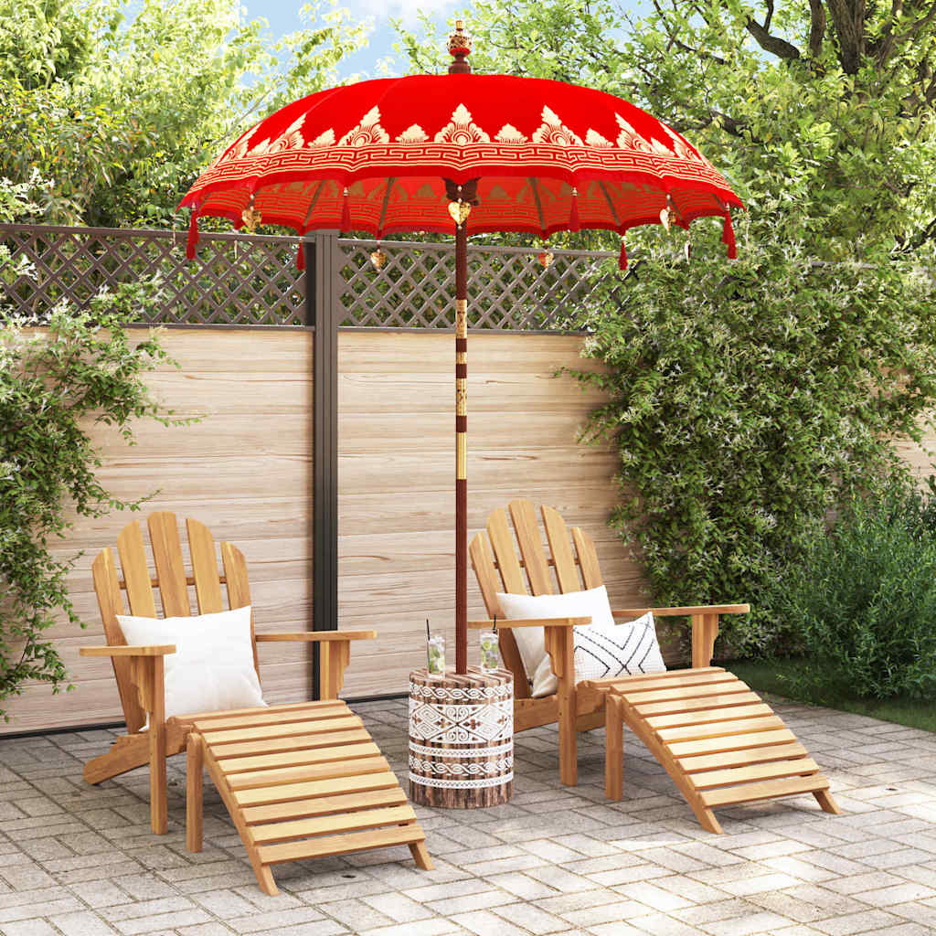 Balinese Parasol Red 180-190 cm Cotton and solid wood