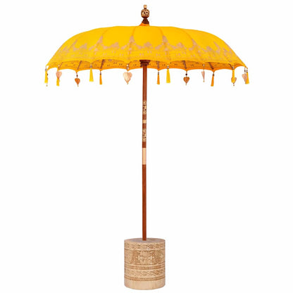 Balinese Parasol Yellow 180-190 cm Cotton and solid wood