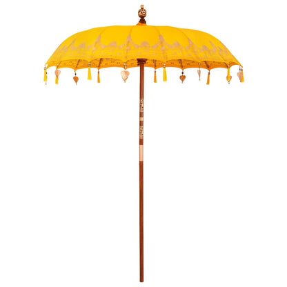 Balinese Parasol Yellow 180-190 cm Cotton and solid wood