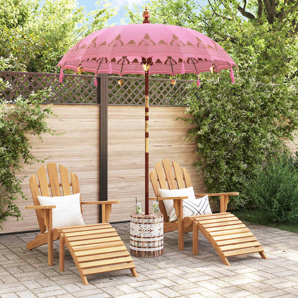Balinese Parasol Pink 180-190 cm Cotton and solid wood
