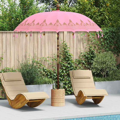 Balinese Parasol Pink 215 x 215 x 260 cm Cotton and solid wood