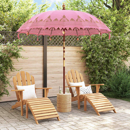Balinese Parasol Pink 215 x 215 x 260 cm Cotton and solid wood