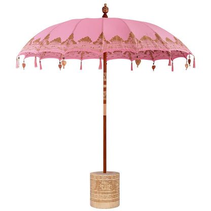 Balinese Parasol Pink 215 x 215 x 260 cm Cotton and solid wood