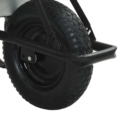 Wheelbarrow Silver and Black 141 x 60 x 57 cm Steel