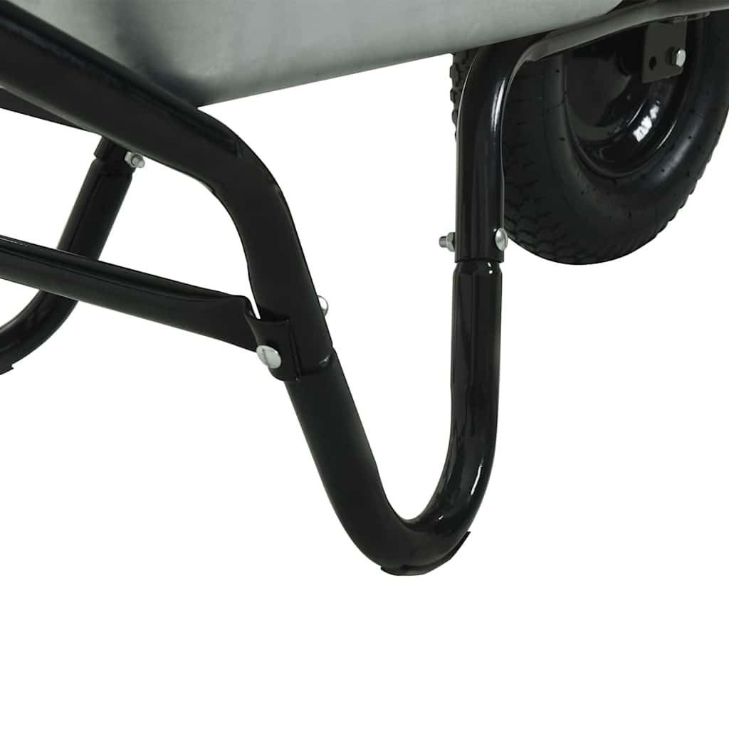 Wheelbarrow Silver and Black 141 x 60 x 57 cm Steel