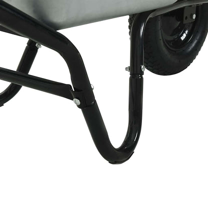 Wheelbarrow Silver and Black 141 x 60 x 57 cm Steel