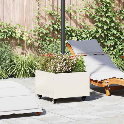 Parasol Base Manual White 45 x 45 x 45 cm Steel