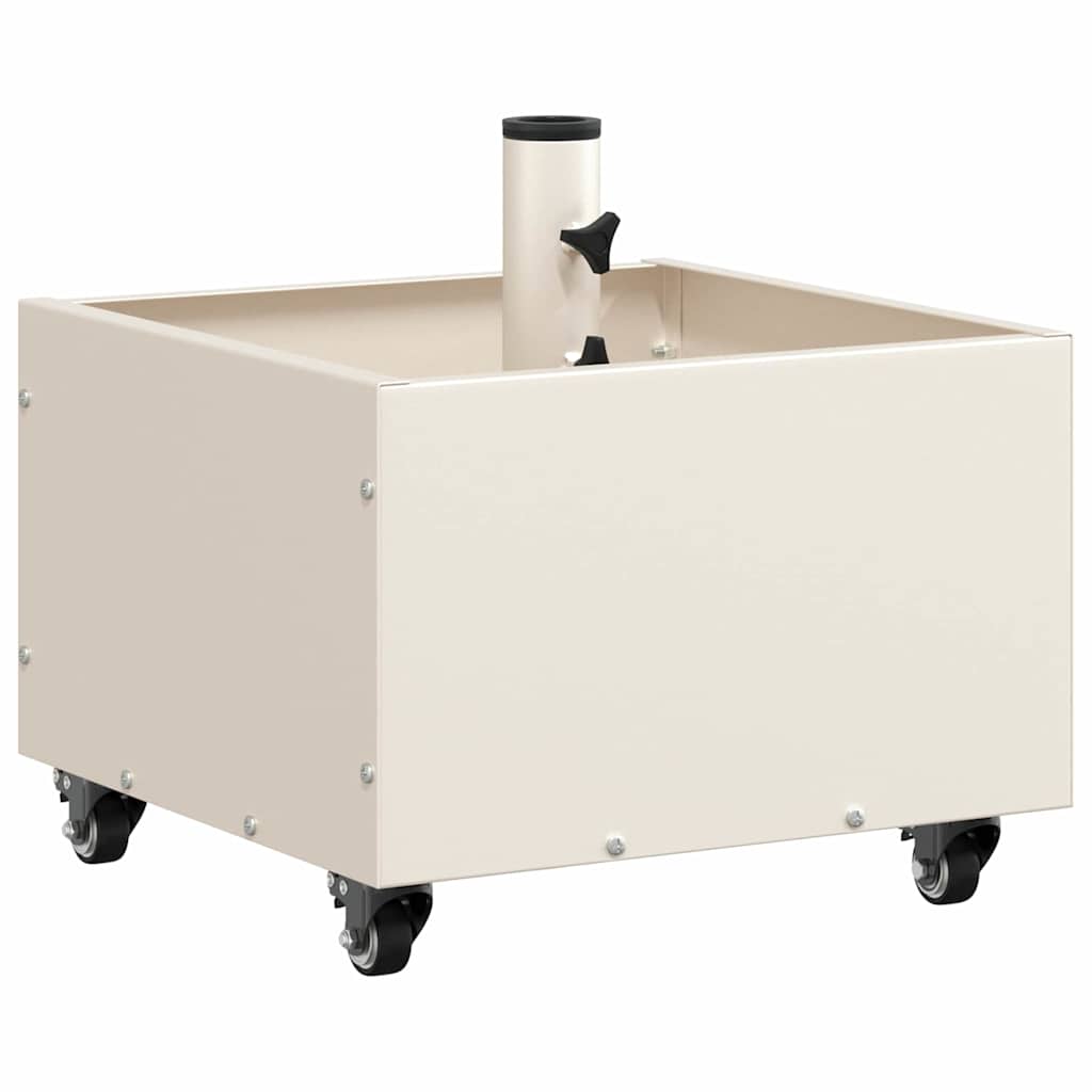 Parasol Base Manual White 45 x 45 x 45 cm Steel