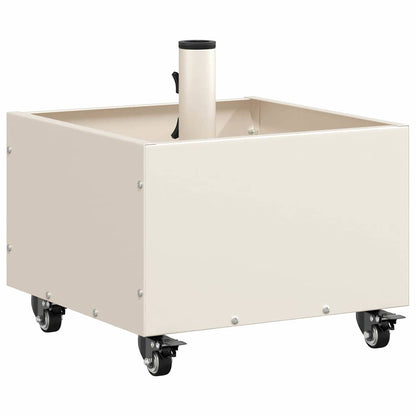 Parasol Base Manual White 45 x 45 x 45 cm Steel