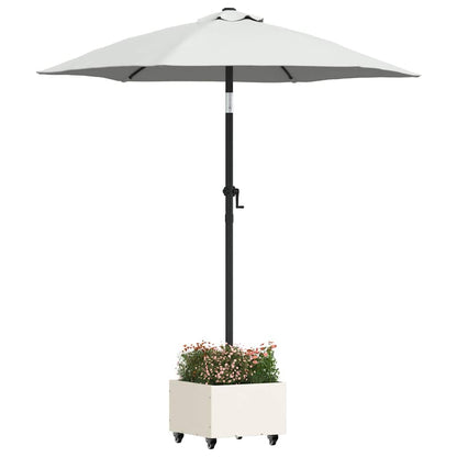 Parasol Base Manual White 45 x 45 x 45 cm Steel