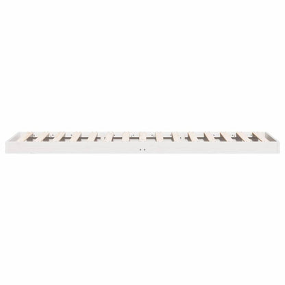 Floor Bed Frame White 80 x 210 cm Solid Pine Wood