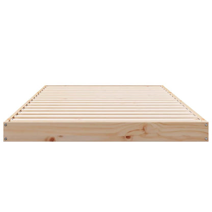 Floor Bed Frame Natural 80 x 220 cm Solid Pine Wood