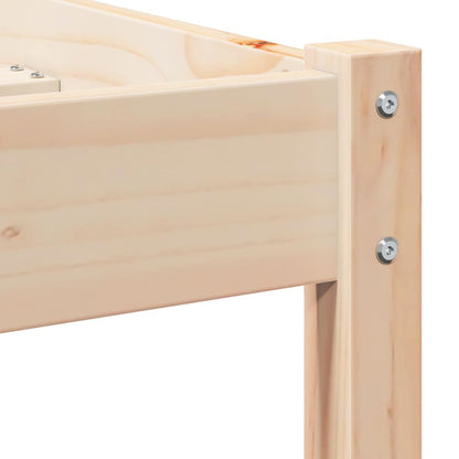 Bed Frame Brown 215.5 x 85.5 x 69.5 cm Solid Pine Wood